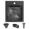 13 x 15 inch Drop in Bar Sink Black, Small
