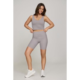 PURE CHAMP 2pk Sports Bras for Women Medium Support Crop Tops Tank Top for Women Camisole Cami Workout Tops Removable Padding (Set 9 Size Large)