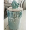 Rae Dunn Candle CRYSTAL 13.2oz Crystal Marines Scented Iridescent Teal