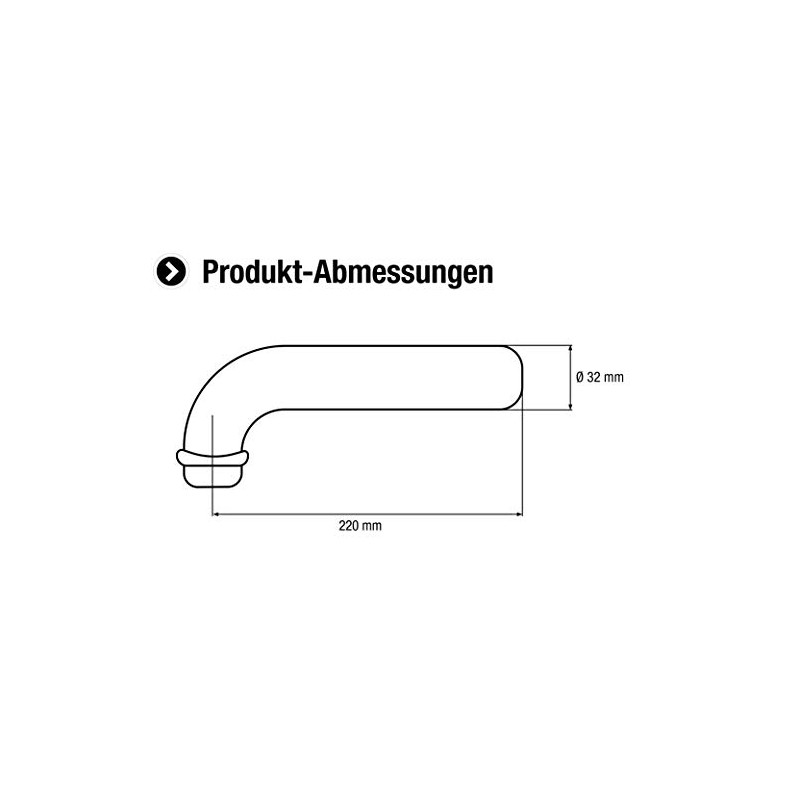 Cornat Outlet Pipe 90° - 1 1/4 Inch x 32