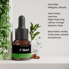 F' Hotel Essential Oils for Aromatherapy Diffusers - Inspired by Four Season Hotel Home Luxury Scents, Premium Fragrance Oil for Ultrasonic and Waterless Diffusers and Crafting - 15 mL
