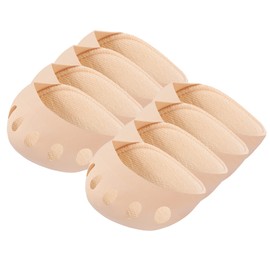 Kibovqul Toe socks women Toe socks pads with non-slip Toe toppers socks Half socks for Oxfords,Flat,Pumps High Heels(4Pairs Nude), One Size