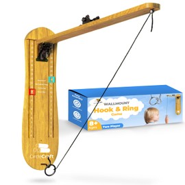 Circlecraft Ring Toss Game for Adults | Hook and Ring Game Wall Mount | Indoor Games | Outdoor Game | Wooden Foldable Ring Toss Game - Fun Games for Adults