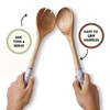 Folkulture Salad Servers or Salad Tongs, Wooden Spoons for Cooking,
