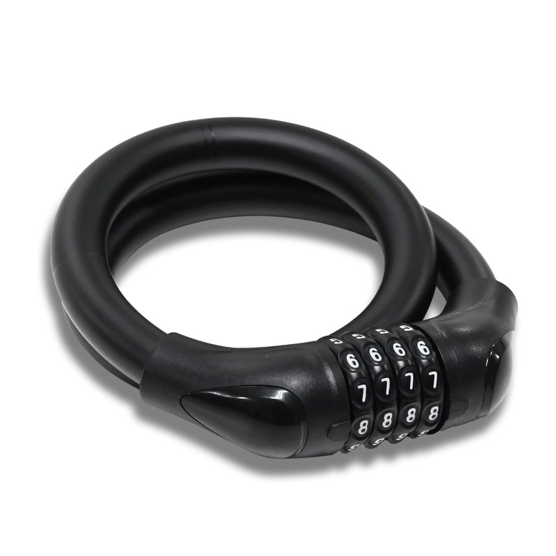 SAGISAKA Extra Thick Dial Lock 23.6 inches (60 cm), Black