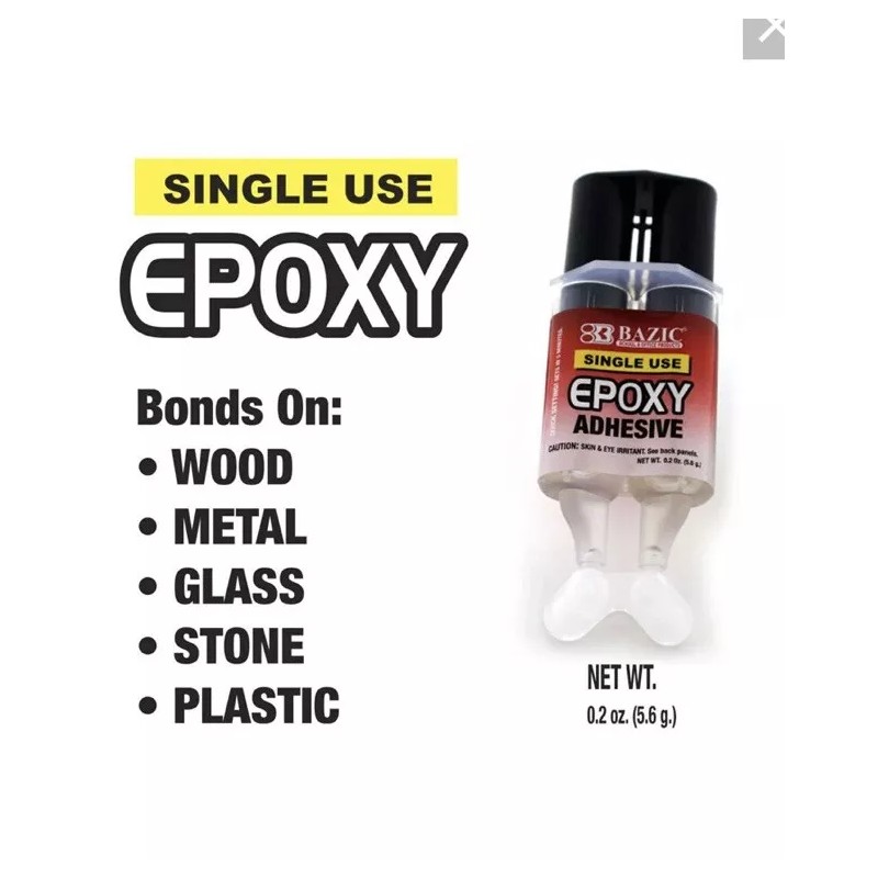 BAZIC 1 Tube Epoxy Adhesive Glue High Strength Quick Setting