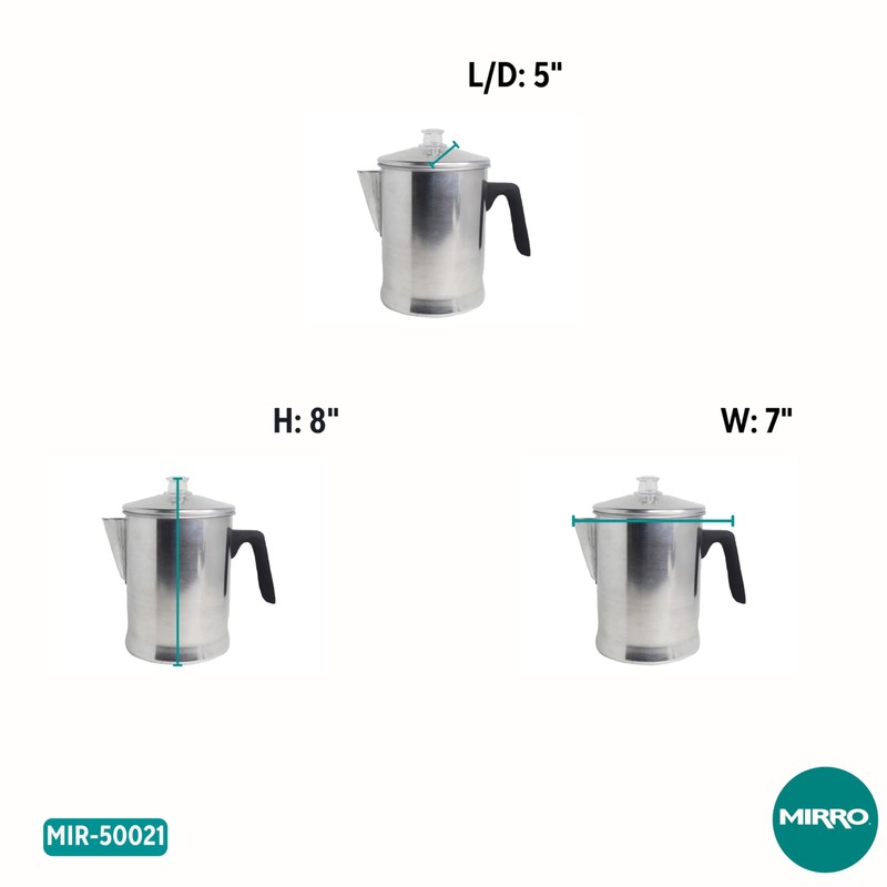 Mirro Aluminum Stove Top Percolator, Brew Coffee On Gas or