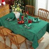 MATIRUG Rectangle Christmas Tablecloth 60x102 Inch,Spillproof Wrinkle Free Green Snowflake