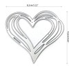 Silver Heart Metal Cutting Dies Stencil DIY Scrapbook Album Paper
