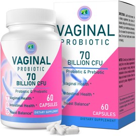Vaginal Probiotics, PH Balance for Women, 70 Billion CFUs Womens Probiotic for Vaginal Health, Urinary, Odor Control, Flor, Ph Balance & Hormone, with Prebiotic & D-Mannose - Shelf Stable, 60 Caps
