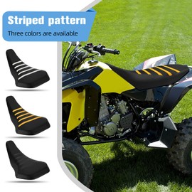 Wacece ATV Seat Cover Non-Slip Soft Waterproof for LTZ400 LTZ 400 LTZ400Z Quadsport Z400 2x4 2009-2014, High Elastic Leather Black