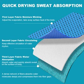 Peicees 10 Pack Microfiber Cooling Towels for Neck Sports Gym Workout Cooling Towel, Fast Drying Super Absorbent Compact Lightweight for Climbing Camping Travel Beach Swimming Backpacking