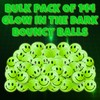 Bedwina Bulk Bouncy Balls Glow in The Dark - 144