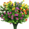 Quanfairy 10pc Artificial Flower Outdoor UV Resistant Fake Plant Wedding
