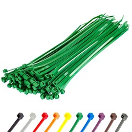 GTSE 12 Inch Green Zip Ties, 100 Pack, 40lb Strength, UV Resistant Long Nylon Cable Ties, Self-Locking 12" Tie Wraps