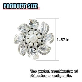 3PCS Bling Flower Car Air Freshener Vent Clips - Cute Diamond Flower Car Diffuser Air Conditioning Outlet Clip Charm - Crystal Rhinestone Auto Interior Decoration Accessories for Girl Women (White)