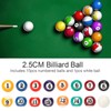 25MM Billiard Balls Set, 16PCS Resin Small PoolBalls with Numbered