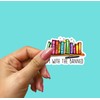 3Pcs - I'm with The Banned Sticker - Reading Book