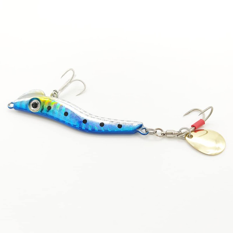 Orurudo Fishing Gear Egui Type Jig Spinner Metal Egui Gold