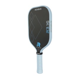 Ronbus R1.16/R2.16/R3.16 Raw Toray T700 Carbon Fiber Pickleball Paddle with 16 mm Polypropylene Honeycomb Core (R3.16Blue)