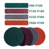 GZKTY Sanding Fleece 150 mm Velcro, P150-180 Grit, Sanding Fleece