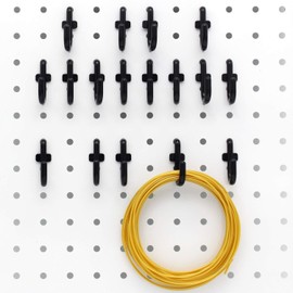 Colorstorm Pegboard Hooks Kit Pegboard J Hook Assortment 100PK Black Peg Hooks