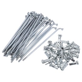 TUCKBOLD Bicycle Spokes Bike Wheel Spokes Silver Tone Nipple 1 Set 13G 80mm Length 45 Steel Galvanized