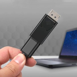 Bewinner Adaptadores de 2 Piezas/Paquete, AXGA (2048 x 1536) 20 Pines Canal Auxiliar bidireccional de 1 Mbps Puerto de Pantalla Convertidor de Adaptador DP Macho a HDMI Hembra para PC portátil, Negro