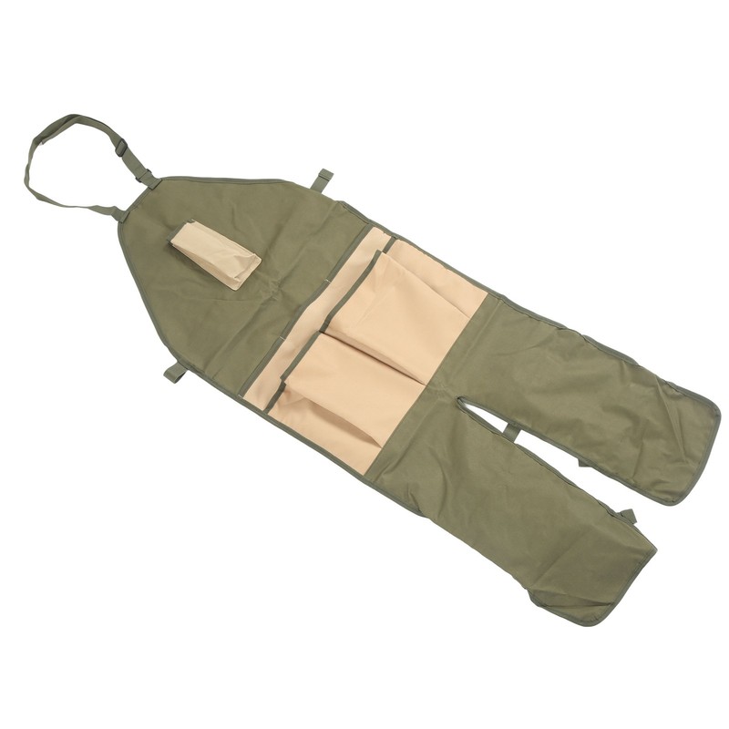 Gardening Apron Green Khaki 600D Oxford Fabric Multiple Pockets Durable