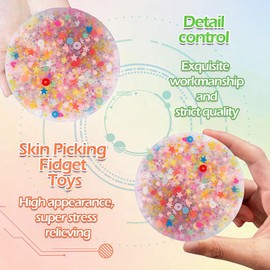 Titata 1pcs Non-Sticky Skin Picking Fidget Toys, Silicone Picking Sensory Pick Fidget Pad, Skin Picking Pocket Pads to Pick Dig and Peel Great for Dermatillomania ADHD, and OCD