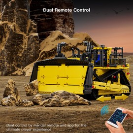 Mould King Bulldozer Toys Building Sets, Construction Vehicles Dozer Model with Remote Control, 15084 STEM Project RC Building Kits with Motor Engine for Adults Boys Kids Aged 14+ (1508 Pieces)