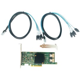 LSI 9207-8i RAID Controller Card SAS 6Gbs HBA P20 IT Mode for ZFS FreeNAS unRAID RAID Expander Card + 2 * 8087 SATA Cable