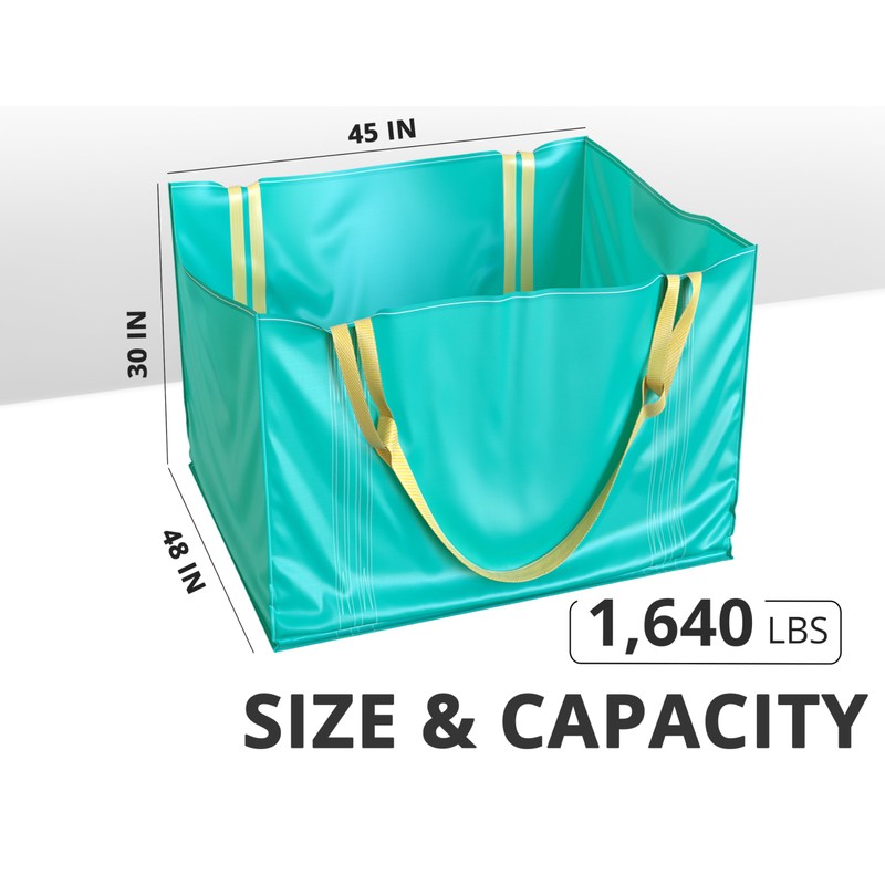 TidyFriend Dumpster Bag 45 Inches, Reusable Yard Waste Bags, Foldable