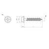 Stainless Steel SUS410 Power Concrete Screw 4.0 x 25 (180