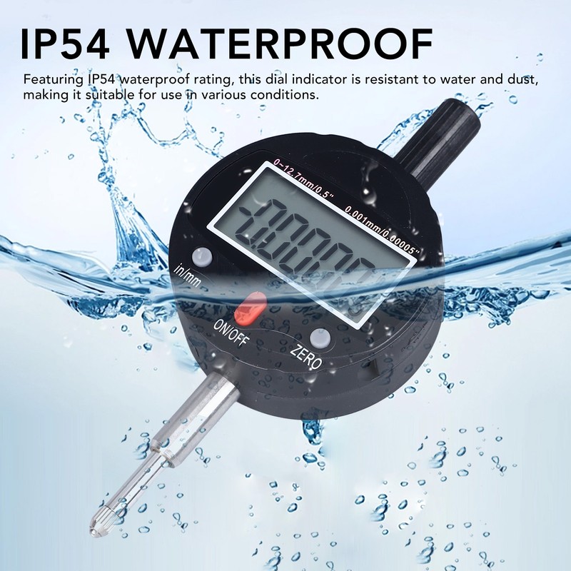Digital Dial Indicator Probe 0.001mm 0.00005in IP54 Electronic Test Gauge