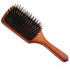 IMAXWAVE 8.5" Wooden Hair Brush with Round Plastic Spikes, Anti-Pull,