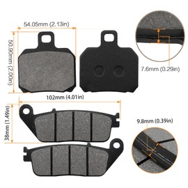 LOCOPOW Front and Rear Brake Pads for Yamaha X-MAX 125 2010-2016 For X-Max 125 R Sport 2011-2012 YP 125 R 2010-2015