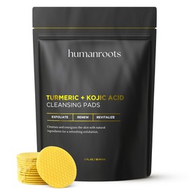 Turmeric Kojic Acid Cleansing Pads - Turmeric Face Scrub Pads with Vitamin C (30 pads), Kojic Acid and Turmeric Cleansing Pads for Exfoliation - Made With Vitamin B5