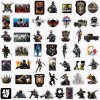 Call Of Duty 50 Calcomanias Stickers Videojuego Contra Agua