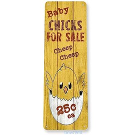 Tinworld Tin Sign Baby Chicks Sale Rustic Kitchen Cottage Cabin Farm Coop Hen Pen B801