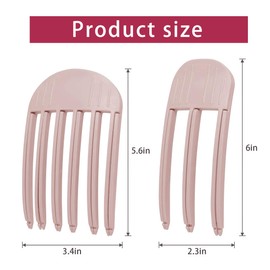 XYTAHDM Volumen Clips Haare 2 Stück für Fluffige Pony,Volumenclip für den Haaransatz,Volumen Haarspange Volumenclip für Langes und Kurzes Haar Spurlose Haarspange Haarwurzel Lifting Clips(Rosa)