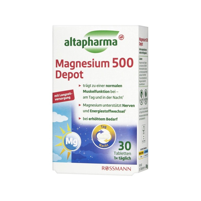알타파마 altapharma 마그네슘 500 Depot 30정 Altapharma Magnesium 500 Depot