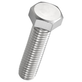 Kozelo 5 Pcs Hex Head Screws Bolts - [1/2"-13x2] 316 Stainless Grade A4-70 Steel Fully Threaded Hex Tap Hexagon Head Machine Bolts Right Hand External Hex Drive, Silver Tone