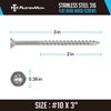 FM FastenMon #10 x 3 Marine Grade Type 316 Stainless