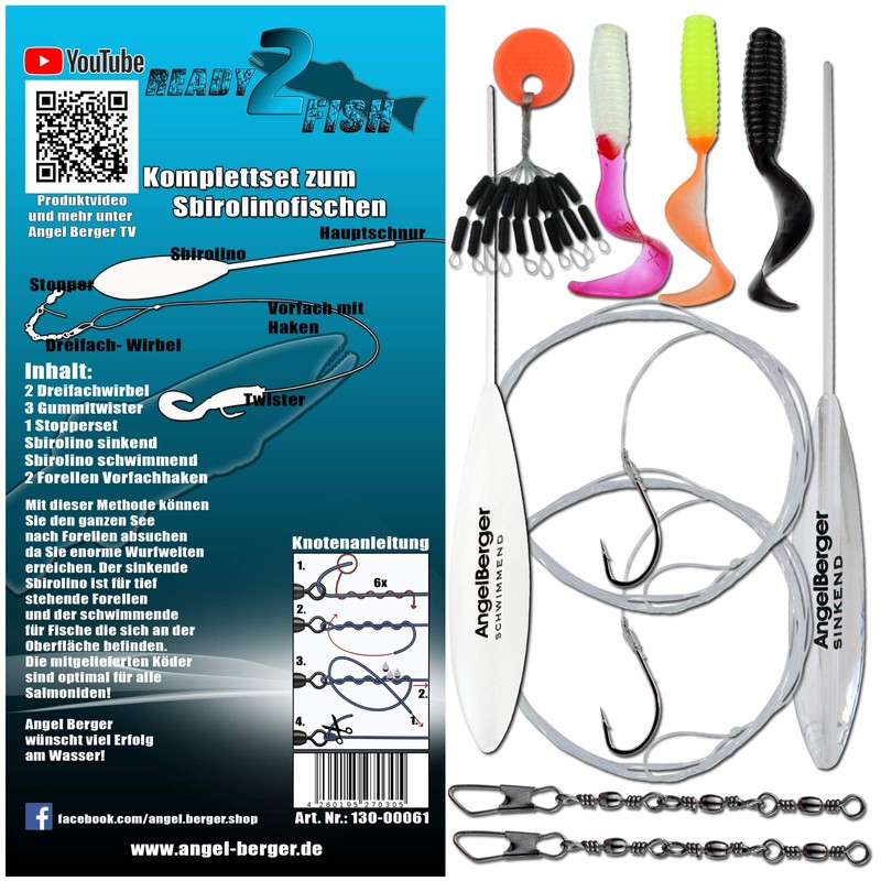 Angel-Berger Sbirolino Assortment Sbirulinoset Trout Set Fishing Set Trout