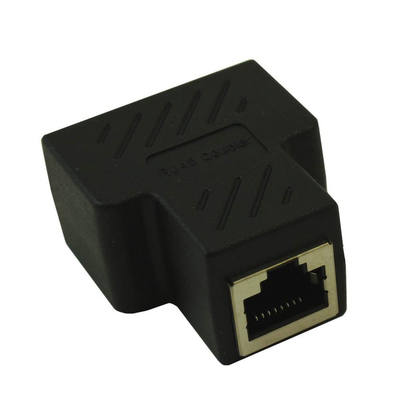 MyCableMart RJ45 CAT6/5E Ethernet 1 in, 2 Out Port Adapter/Coupler/Splitter