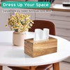 ALELION Rectangular Tissue Box Cover - Acacia Wood Rectangle Tissue