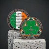 MYRECOVERYSTORE Green Shamrock Recovery Medallion in Years 1-50 Serenity Prayer
