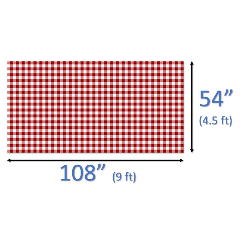 GSM Brands Disposable Tablecloths (5 Pack) - Plastic Tablecovers for