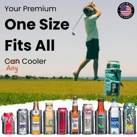 KingKooler Universal Bottle & Can Insulator - Adjustable and Slim Can Cooler Insulated - Beer Bottle Holder - Made in USA - Packable for Easy Storage Travel - Washable - TALL - Turquoise